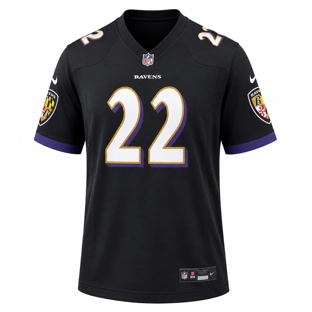 Nike Kids Baltimore Ravens Derrick Henry 22 Black Game Jersey XL 18-20 NEW girls